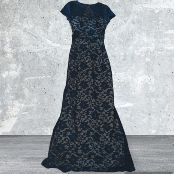 Y2K Windsor black Dress stretch lace Whimsigoth Fairy Grunge maxi Sz XS - Picture 11 of 12